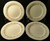 Noritake Crestmont Bread Plates 6013 6 1/4" Japan White Set of 4 Excellent