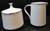 Noritake Reina 6450 Q Creamer Sugar with Lid Set White Excellent