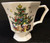 Nikko Christmastime Tall Mugs Large Footed Cups 4 1/4" Set of 2 Excellent