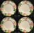 Franciscan Desert Rose Bread Plates 6 3/8" USA 1/2 Circle Stamp Set 4 Excellent