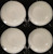 Noritake Silver Key Berry Bowls 5941 Fruit Dessert Set of 4 Excellent