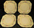 Homer Laughlin Georgian Cashmere Square Salad Plates 8" Set of 4 Excellent