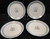 Noritake Bluebell Saucers 5558 Blue Band Platinum Trim Set of 4 Excellent
