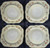 Homer Laughlin Eggshell Georgian Countess Square Salad Plates Set of 4 Excellent