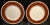 Homer Laughlin Craftsman Formal Rust Red Dessert Plates 7" Set of 2 Excellent