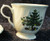 Nikko Happy Holidays Footed Tea Cups Christmas Tree Japan Set of 2 Excellent