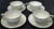 Fine China of Japan Platinum Wheat Tea Cup Saucer Sets 4 | DR Vintage Dinnerware Replacements