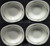 Mikasa Caviar Soup Bowls 8 1/2" L5806 Square Black Gray Salad Set of 4 | DR Vintage Dinnerware Replacements