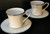 Noritake Sterling Cove Tea Cup Saucer Sets 7720 Silver Trim White  | DR Vintage Dinnerware Replacements