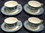 Royal China Currier Ives Blue White Tea Cup Saucer Sets 4 | DR Vintage Dinnerware and Replacements