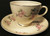 Homer Laughlin Apple Blossom Footed Tea Cup Saucer Set | DR Vintage Dinnerware Replacements