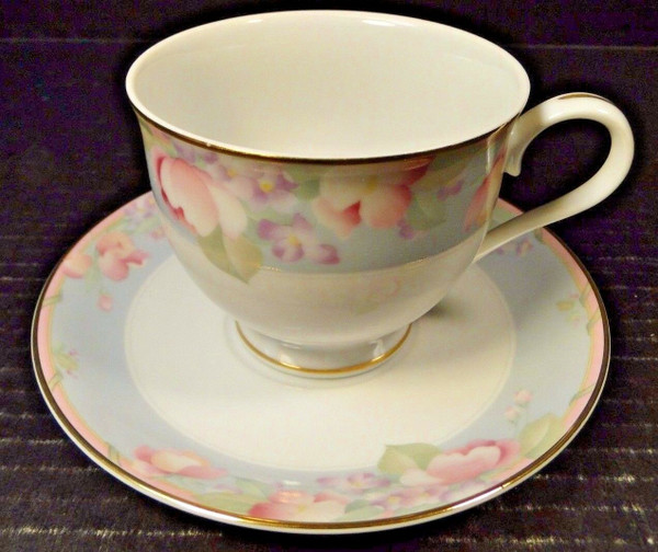 Mikasa Braemar Footed Tea Cup Saucer Set L2031 | DR Vintage Dinnerware and Replacements
