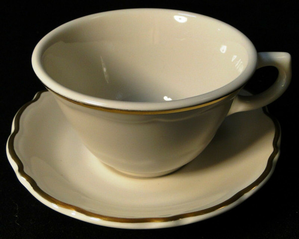 Syracuse Gourmet Tea Cup Saucer Set Vintage Restaurant Ware | DR Vintage Dinnerware and Replacements