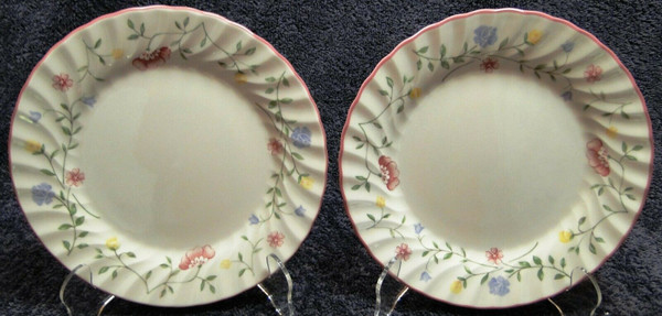 Johnson Brothers Summer Chintz Salad Plates 7 3/4" Green Mark Set of 2 | DR Vintage Dinnerware and Replacements