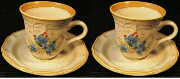 Mikasa Day Dreams Tea Cup Saucer Sets Garden Club EC461 2 | DR Vintage Dinnerware and Replacements