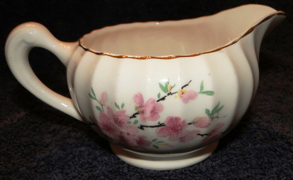 W S George Bolero Peach Blossom Creamer  | DR Vintage Dinnerware and Replacements