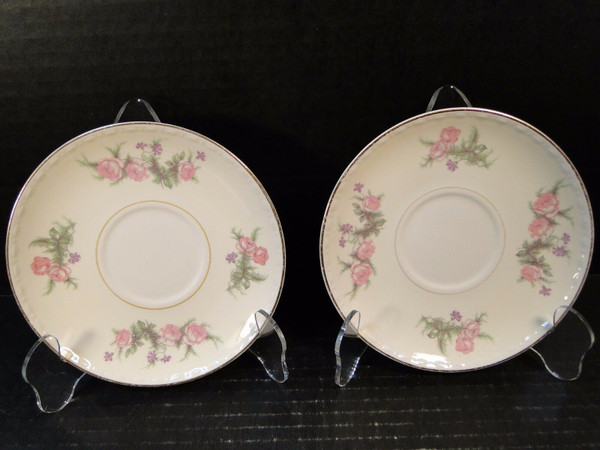 Homer Laughlin Eggshell Georgian G3380 Saucers 6" Ivory Set of 2 | DR Vintage Dinnerware and Replacements