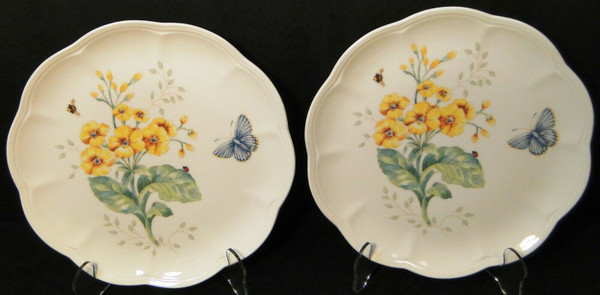 lenox Butterfly Meadow Accent Luncheon Plates 9 1/8" Fritillary | DR Vintage Dinnerware and Replacements
