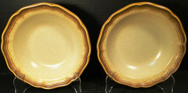 Mikasa Whole Wheat Cereal Bowls 7 1/4" E8000 Set of 2 | DR Vintage Dinnerware and Replacements