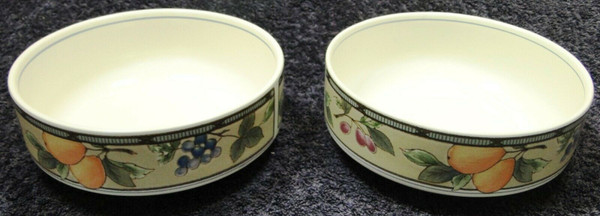 Mikasa Garden Harvest Cereal Bowls 6 3/8" CAC29 Salad Intaglio Set 2 | DR Vintage Dinnerware and Replacements