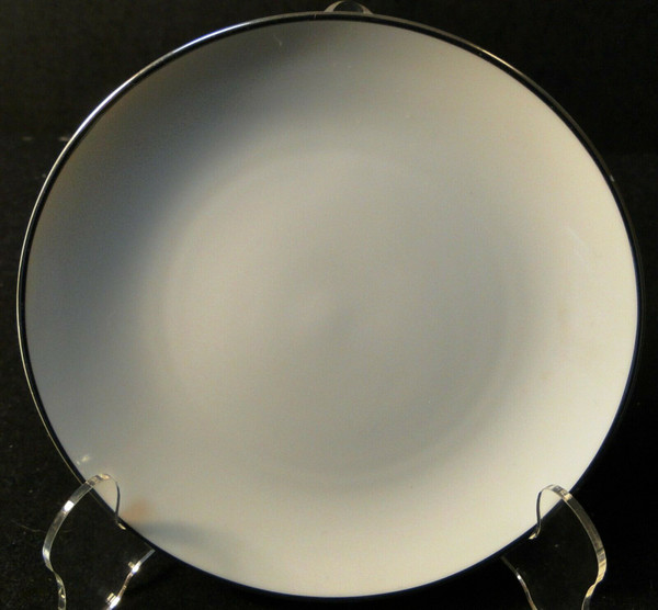 Noritake Fremont Bread Plate 6 1/4" 6127 White Platinum Trim | DR Vintage Dinnerware and Replacements
