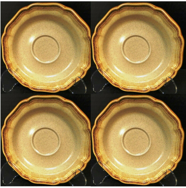 Mikasa Whole Wheat Saucers E8000 Set of 4 | DR Vintage Dinnerware Replacements