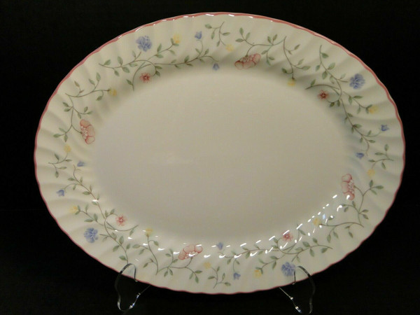 Johnson Brothers Summer Chintz Oval Serving Platter 12" Floral Mark | DR Vintage Dinnerware and Replacements