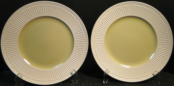 Mikasa Italian Sage Dinner Plates 11 1/4" DD911 White Green Set of 2 | DR Vintage Dinnerware and Replacements