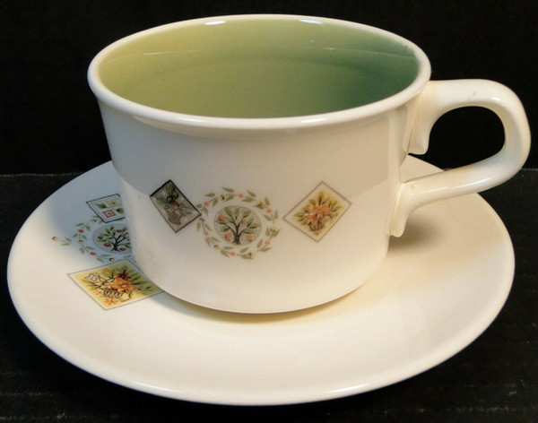 Taylor Smith Taylor Brocatelle Tea Cup Saucer Set Ever Yours | DR Vintage Dinnerware and Replacements