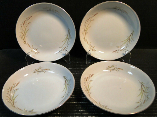 Fine China Japan Golden Harvest Soup Bowls 7 1/2" Salad Set of 4 | DR Vintage Dinnerware and Replacements