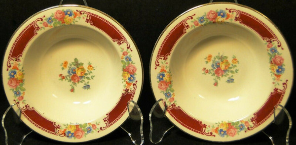 Homer Laughlin Brittany Majestic Berry Bowls 5 3/4" W538 Set of 2 | DR Vintage Dinnerware and Replacements