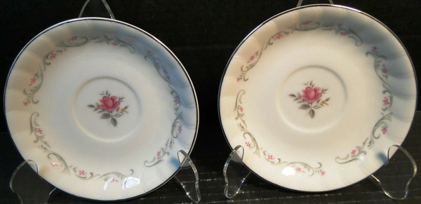 Fine China of Japan Royal Swirl Saucers Set of 2 | DR Vintage Dinnerware and Replacements