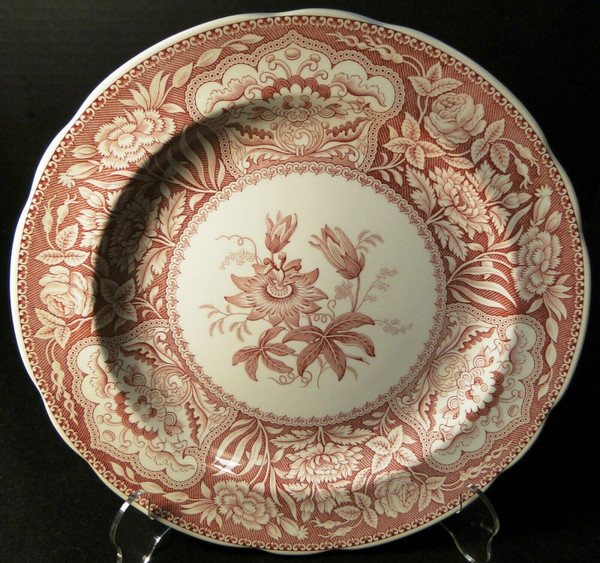 Spode Archive Collection Floral Dinner Plate 10 3/8 Georgian Cranberry | DR Vintage Dinnerware and Replacements