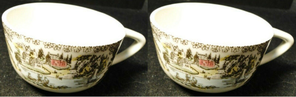 Royal China Fair Oaks Tea Cups Yellow Floral Set of 2 | DR Vintage Dinnerware and Replacements