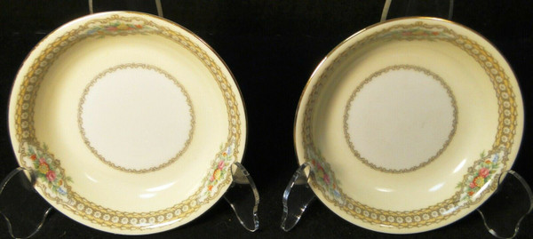 Noritake Rodista Berry Bowls 590 5 1/4" Floral Band Fruit Set 2 | DR Vintage Dinnerware and Replacements