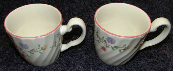 Johnson Brothers Summer Chintz Coffee Mugs 3 1/4" Tall Set of 2 | DR Vintage Dinnerware and Replacements