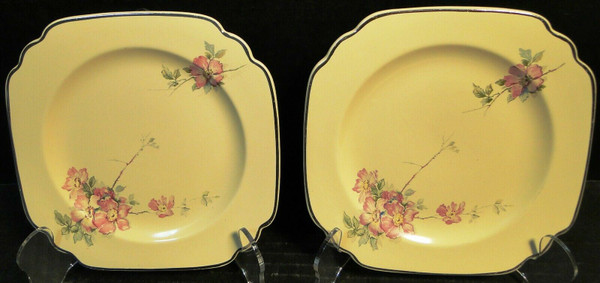 Homer Laughlin Century Briar Rose Bread Plates 6 1/8" Set of 2 | DR Vintage Dinnerware and Replacements