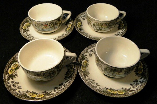 Royal China Fair Oaks Tea Cup Saucer Sets Yellow Floral 4 | DR Vintage Dinnerware and Replacements