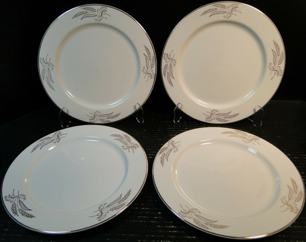 Lifetime China Prairie Gold Dinner Plates 10 1/4" Alliance Ohio Set 4  | DR Vintage Dinnerware and Replacements