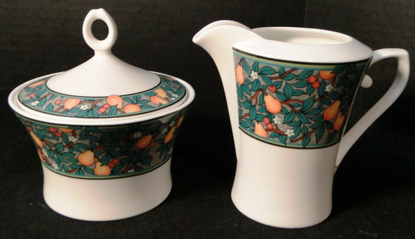 Mikasa Ultima Plus Le Havre Creamer Sugar Set HK701 Excellent