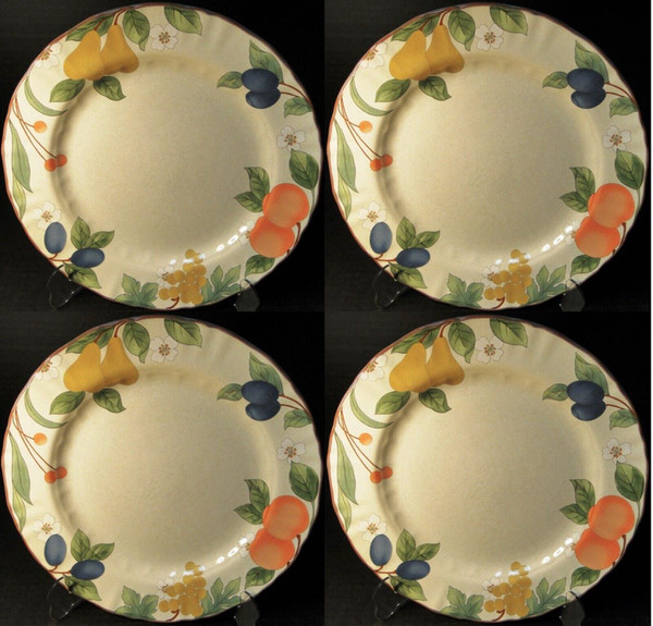 Mikasa Fruit Panorama Salad Plates 8 3/8" DC014 Set of 4 Excellent