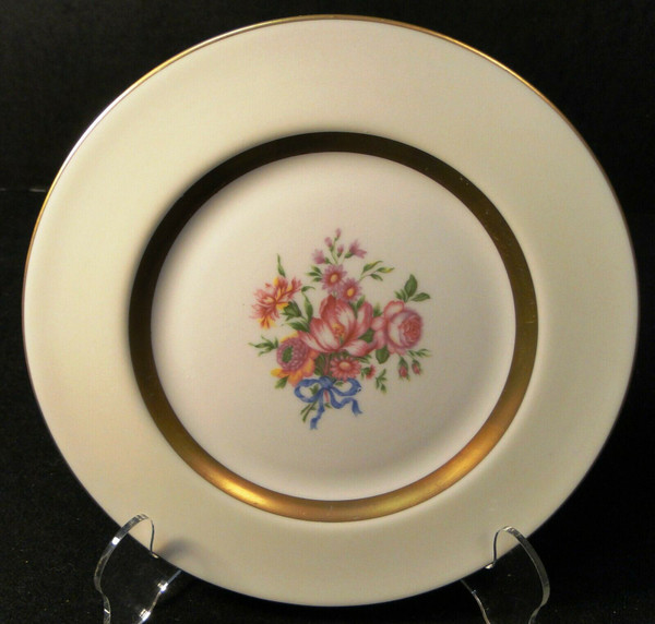 Theodore Haviland NY Kenmore Salad Plate 7 1/2" Pink Floral Excellent