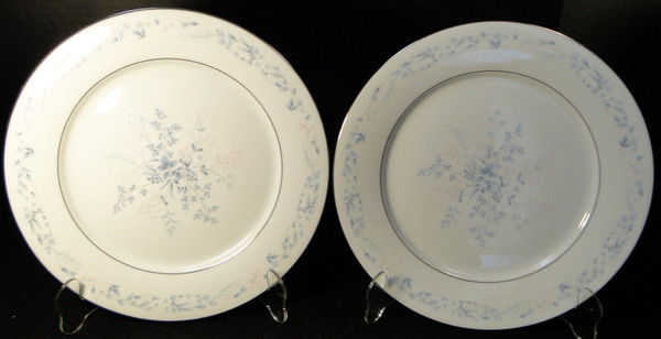 Noritake Carolyn Salad Plates 8 3/8" 2693 Contemporary Blue Set of 2 Excellent