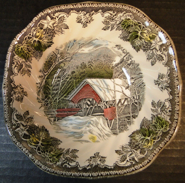 Johnson Brothers Friendly Village Square Cereal Bowl 6 1/8" Cov Bridge Excellent