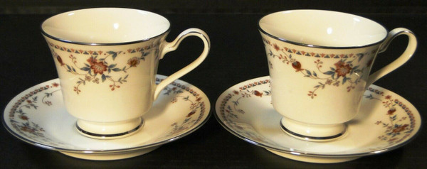 Noritake Adagio Tea Cup and Saucer Sets 7237 2 Excellent