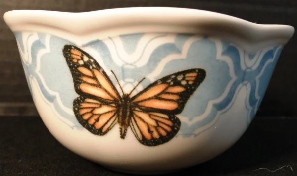 Lenox Butterfly Meadow Trellis Dessert Bowl Blue 4 5/8 Louise De Luyer Excellent