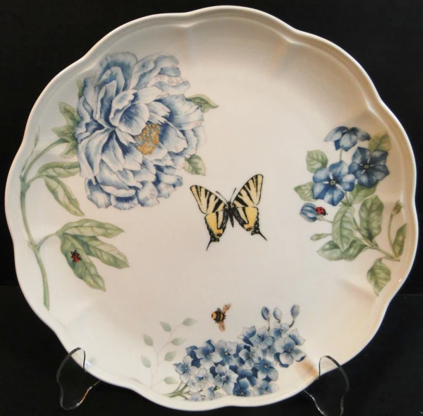 Lenox Butterfly Meadow Blue Dinner Plate 10 7/8" Excellent