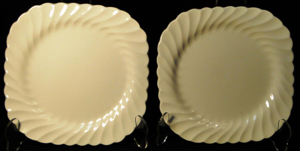 Johnson Brothers Regency White Square Salad Plates 7 1/2 England Black Mark Set of 2