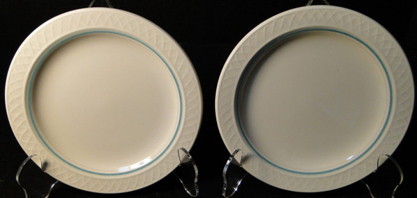 Homer Laughlin Gothic Teal Green Bread Plates 6 1/4" Restaurant Ware Set of 2
