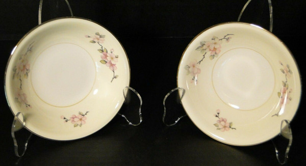 Homer Laughlin Apple Blossom Berry Bowls 5 1/4" Fruit Dessert Set of 2 | DR Vintage Dinnerware Replacements